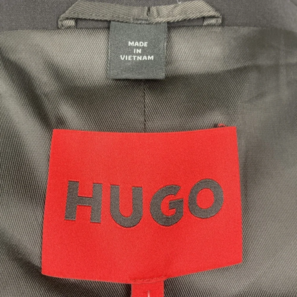 HUGO BOSS Black Wool Karl232X Mens Blazer Suit Jacket‎ Sport Coat 46R